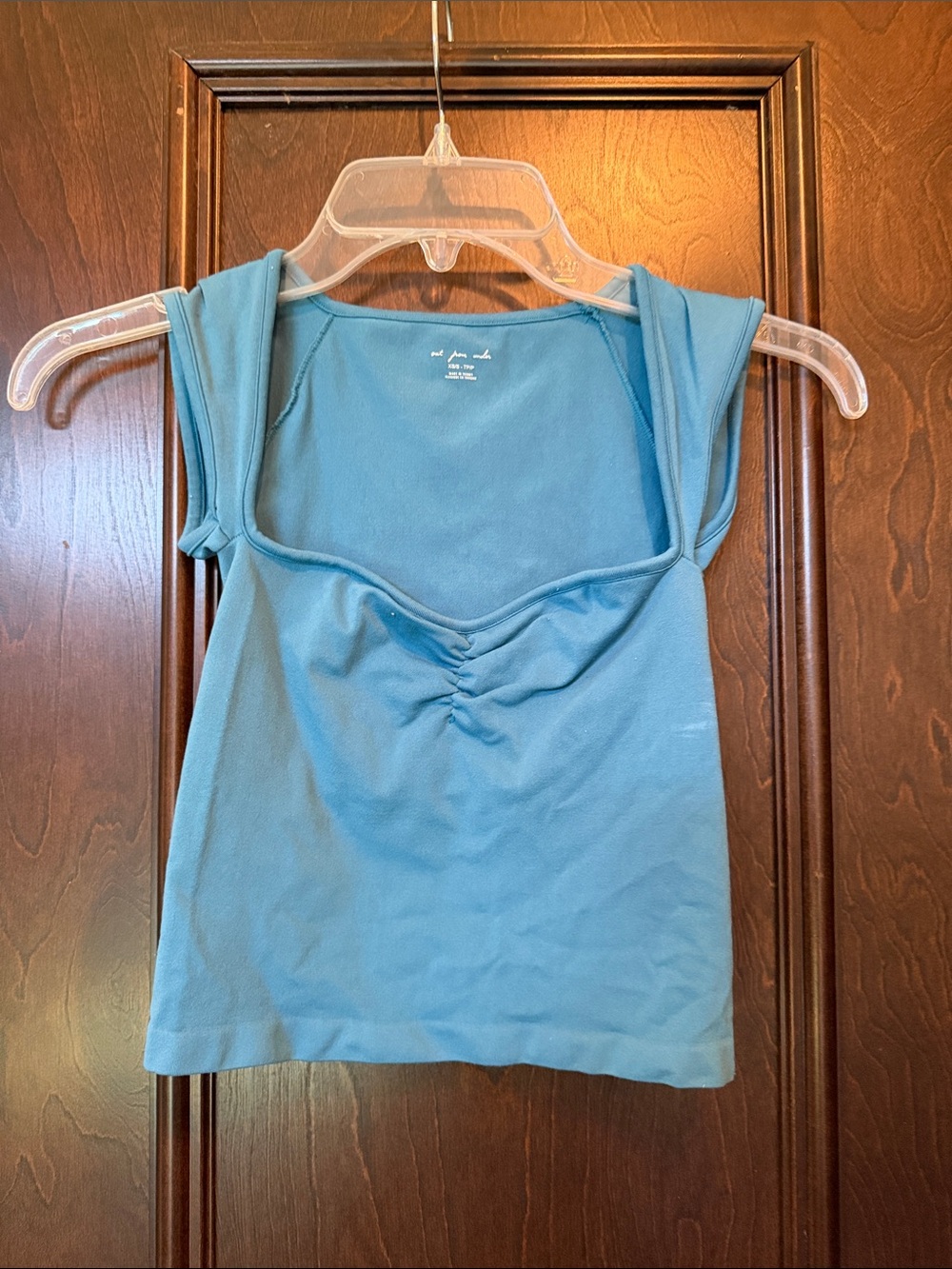 Urban Outfitters Out From Under Sage Green Ruched Scoop Tank Top